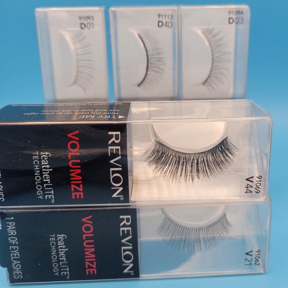 5x SEALED Eyelashes - Revlon Strip Faux / False / Fake Lashes - Volumize, Define